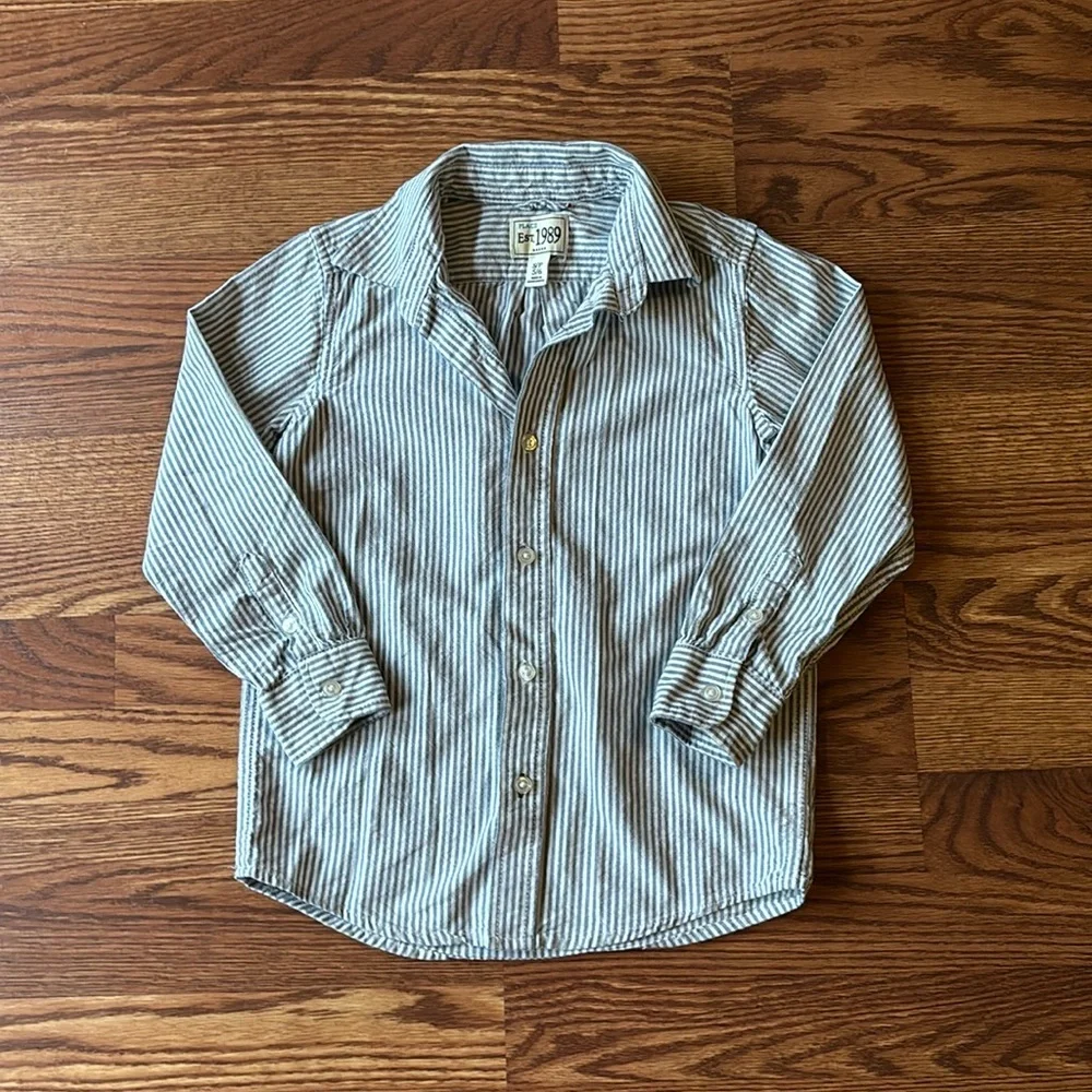 Boy’s Striped Long Sleeve Shirt Size Small 5/6